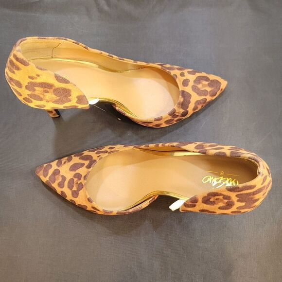 BRAND NEW MOSSIMO ANIMAL PRINT D'ORSAY POINTED TOE SLIP-ON HIGH HEEL PUMP - Picture 7 of 13